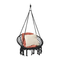 Hangstoel Knoet - zwart - ø80x100 cm