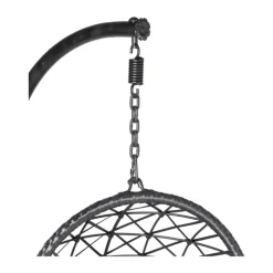 Hangstoel Mallorca met standaard - zwart - 125x83x67 cm