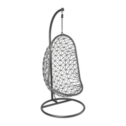 Hangstoel Mallorca met standaard - zwart - 125x83x67 cm