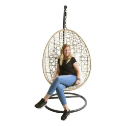 Hangstoel swing met standaard - naturel - ø104x200 cm
