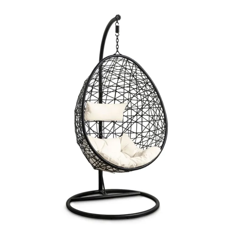 Hangstoel swing met standaard - zwart - ø104x200 cm