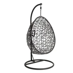 Hangstoel swing met standaard - zwart - ø104x200 cm