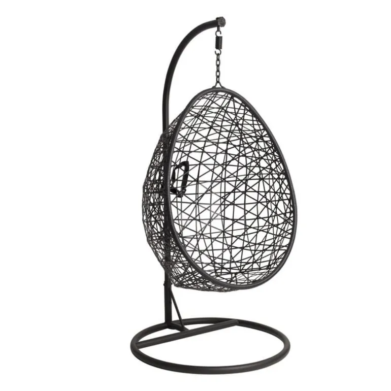 Hangstoel swing met standaard - zwart - ø104x200 cm