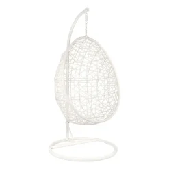 Hangstoel swing met standaard - wit - ø104x200 cm