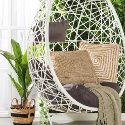 Hangstoel swing met standaard - wit - ø104x200 cm