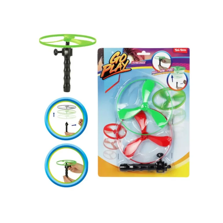 Helikopter afschietschijf - multikleur - set van 2