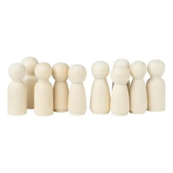 Houten kegelpoppen - set van 15 - 4.3 cm
