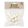 Houten kralen - naturel - 30 stuks