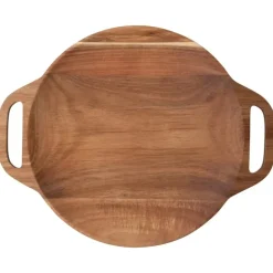 Hugo Kennis borrelplank groot - bruin - ø26 cm