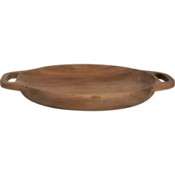 Hugo Kennis borrelplank klein - bruin - ø18 cm