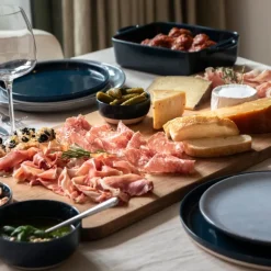 Hugo Kennis dinerbord - blauw/wit - ø26 cm