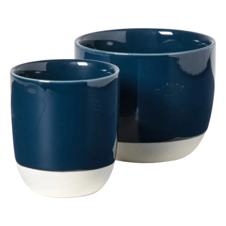 Hugo Kennis koffiemok - blauw/wit - 180 ml