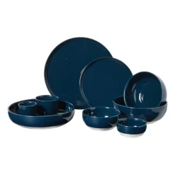 Hugo Kennis ontbijtbord - blauw/wit - ø20 cm