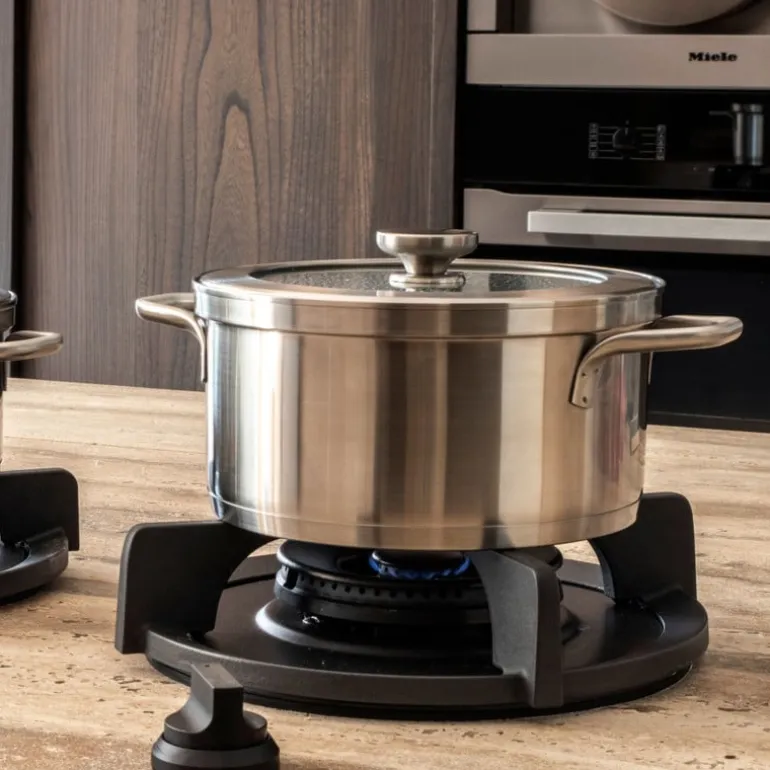 Hugo Kennis pannenset inclusief deksel met afgietsysteem - set van 4