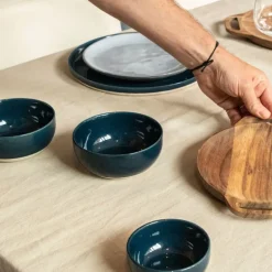 Hugo Kennis schaal - blauw/wit - ø15 cm