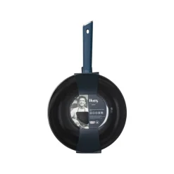 Hugo Kennis wokpan - blauw/zwart - ø28x8 cm