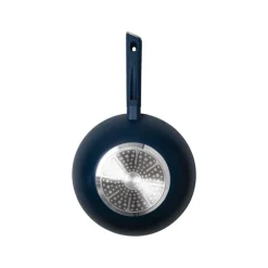 Hugo Kennis wokpan - blauw/zwart - ø28x8 cm