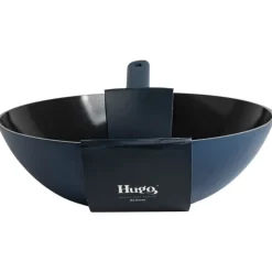 Hugo Kennis wokpan - blauw/zwart - ø28x8 cm