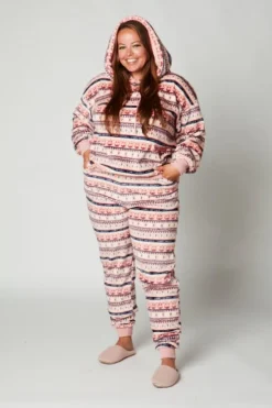 Huispak kerst - roze - maat L/XL