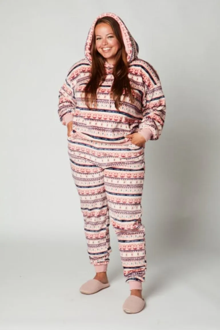 Huispak kerst - roze - maat S/M