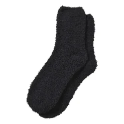 Huissok fluffy - zwart - one size