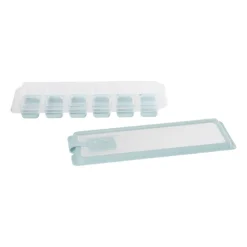 Ijsblokjeshouder vierkantjes - 12 vakjes - blauw