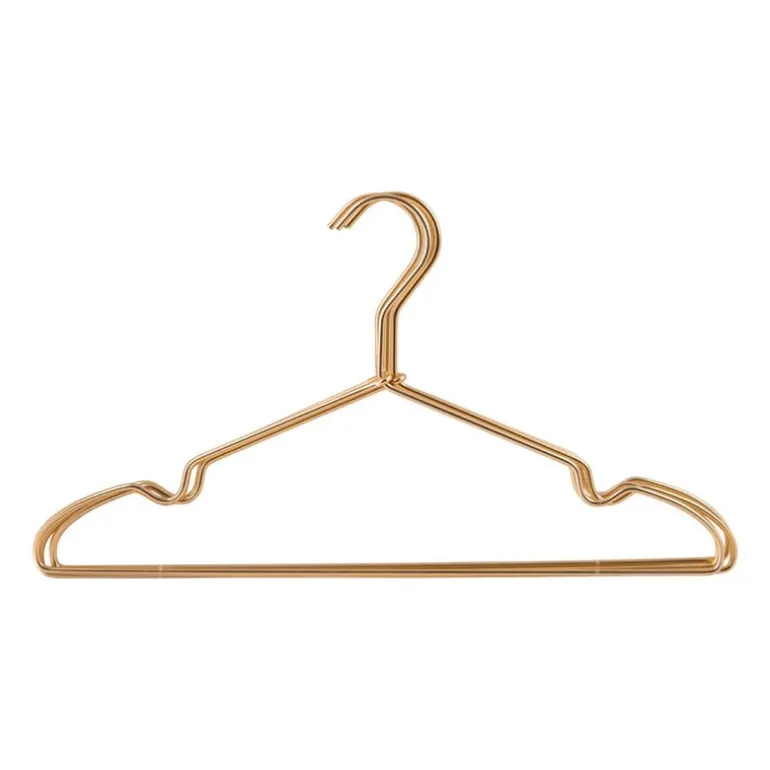 Ijzeren kledinghangers - goudkleurig - set van 4