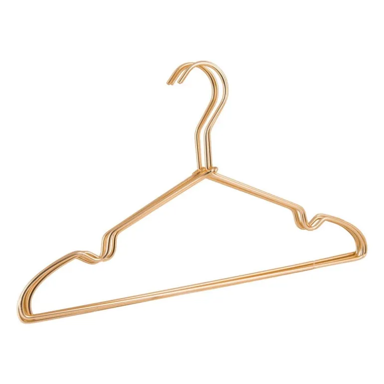 Ijzeren kledinghangers - goudkleurig - set van 4