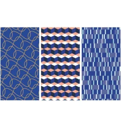 Inpakpapier blauw - diverse varianten - 70x300 cm