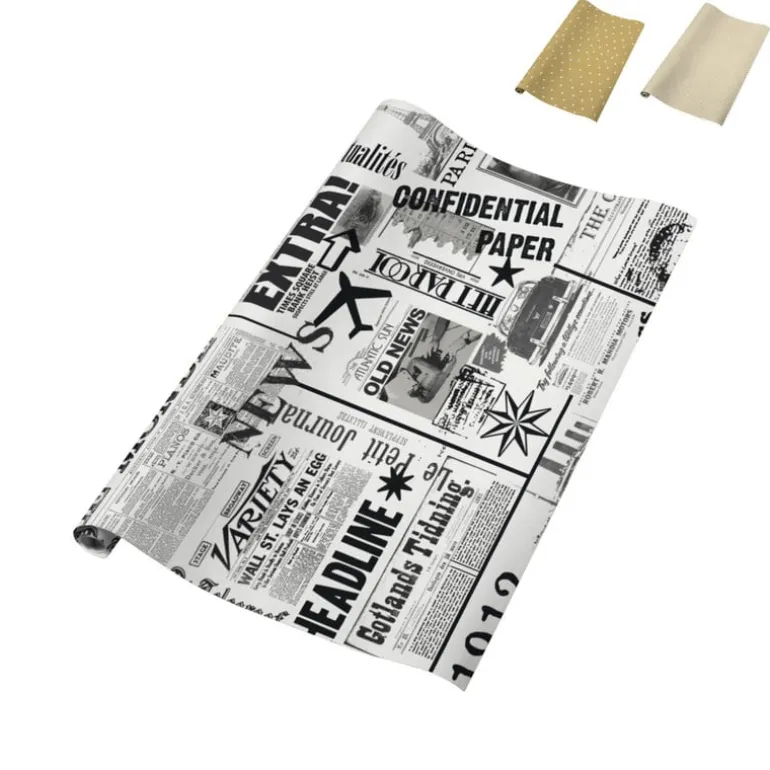 Inpakpapier kraft met print - diverse varianten - 70x200 cm