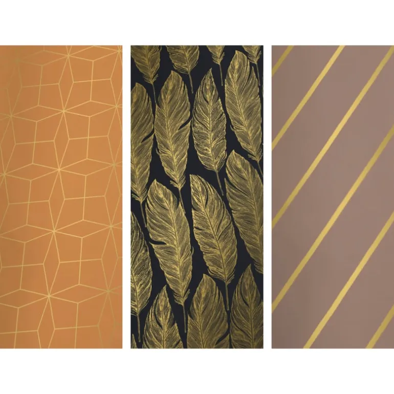 Inpakpapier print met goud - diverse varianten - 70x200 cm