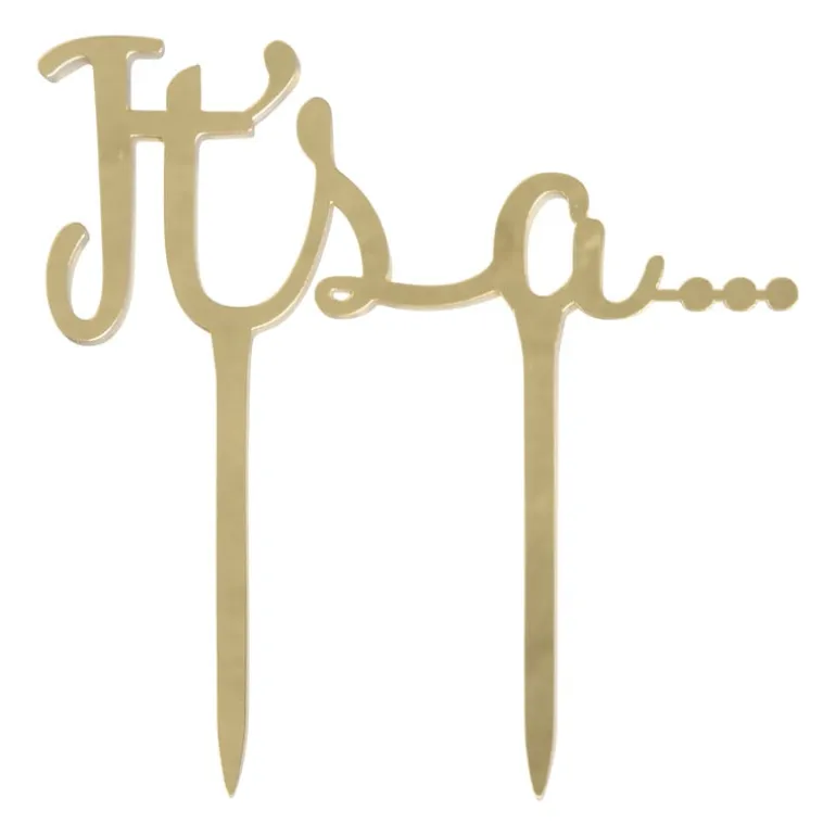 It's a… caketopper - goud