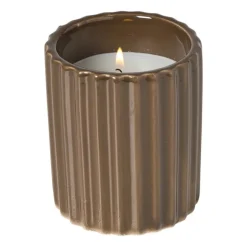 Kaars in potje - bruin - ø7.8x9 cm