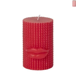 Kaars met lippen groot - diverse varianten - ø7.5x10 cm