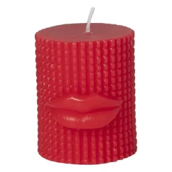 Kaars met lippen klein - diverse varianten - ø6.8x8 cm