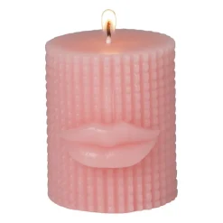 Kaars met lippen klein - diverse varianten - ø6.8x8 cm