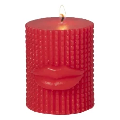 Kaars met lippen klein - diverse varianten - ø6.8x8 cm