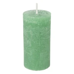 Kaars rustiek - appel groen - ø5x10 cm