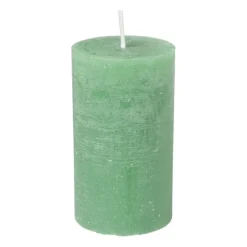 Kaars rustiek - appel groen - ø7x12 cm