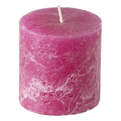 Kaars rustiek - framboos - ø7x7 cm