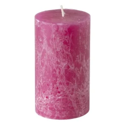 Kaars rustiek - framboos - ø7x12 cm