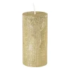 Kaars rustiek - goud - ø5x10 cm