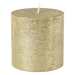 Kaars rustiek - goud - ø10x10 cm