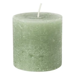 Kaars rustiek - lindegroen - ø7x7 cm