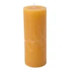 Kaars rustiek - okergeel - ø7x18 cm