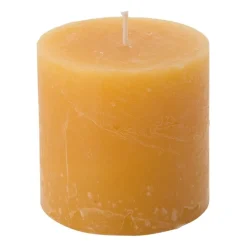 Kaars rustiek - okergeel - ø7x7 cm