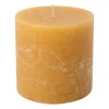 Kaars rustiek - okergeel - ø10x10 cm