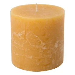 Kaars rustiek - okergeel - ø10x10 cm