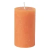 Kaars rustiek - oranje - ø7x12 cm