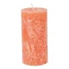 Kaars rustiek - oranje/terra - ø5x10 cm